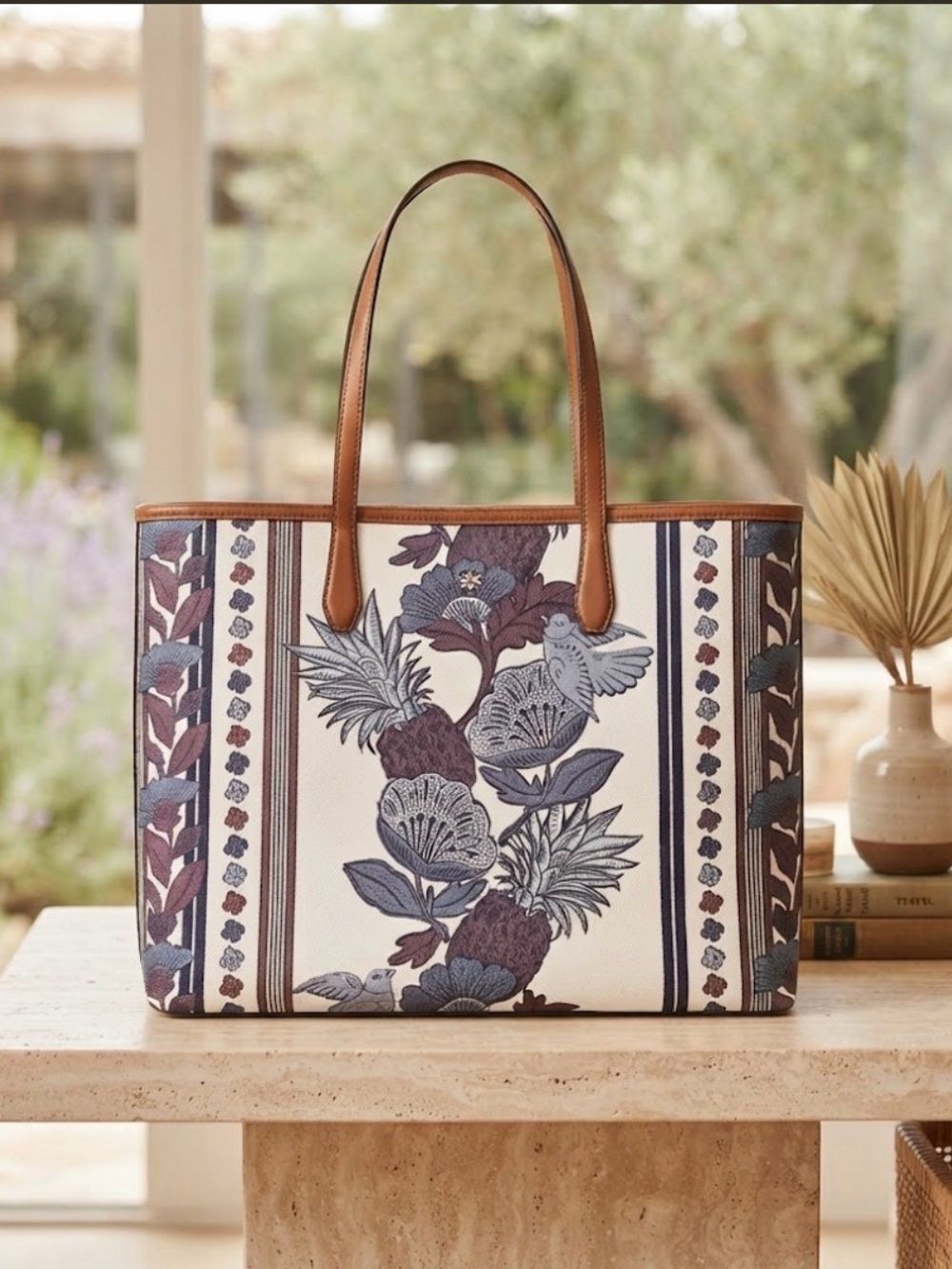 TORY BURCH TROPICAL KERRINGTON TOTE LAPTOP BAG TRAVEL WORK VACATION SCHOOL